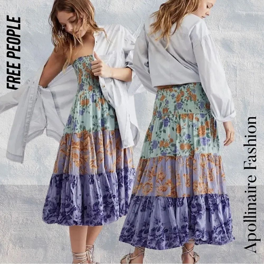 FREE PEOPLE BUBBLES ONLY CONVERTIBLE SKIRT DRESS NEW VARIOUS SIZES BLUE …